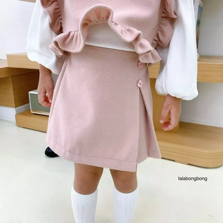 Lalabongbong - Korean Children Fashion - #minifashionista - Button Skirt - 7