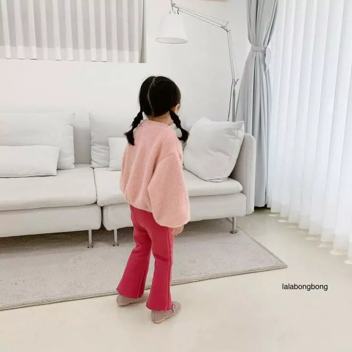 Lalabongbong - Korean Children Fashion - #minifashionista - Fleece Wide Pants - 5