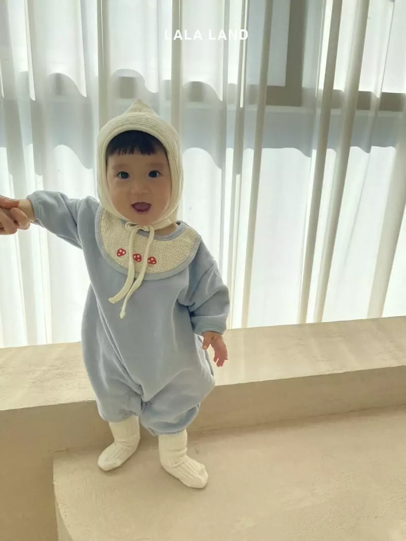 Lalaland - Korean Baby Fashion - #babyclothing - Beeb Mushroom Bib Bodysuit - 8