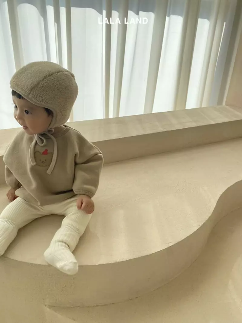Lalaland - Korean Baby Fashion - #babyfever - Bebe Hat Piping Bear Sweatshirt - 11