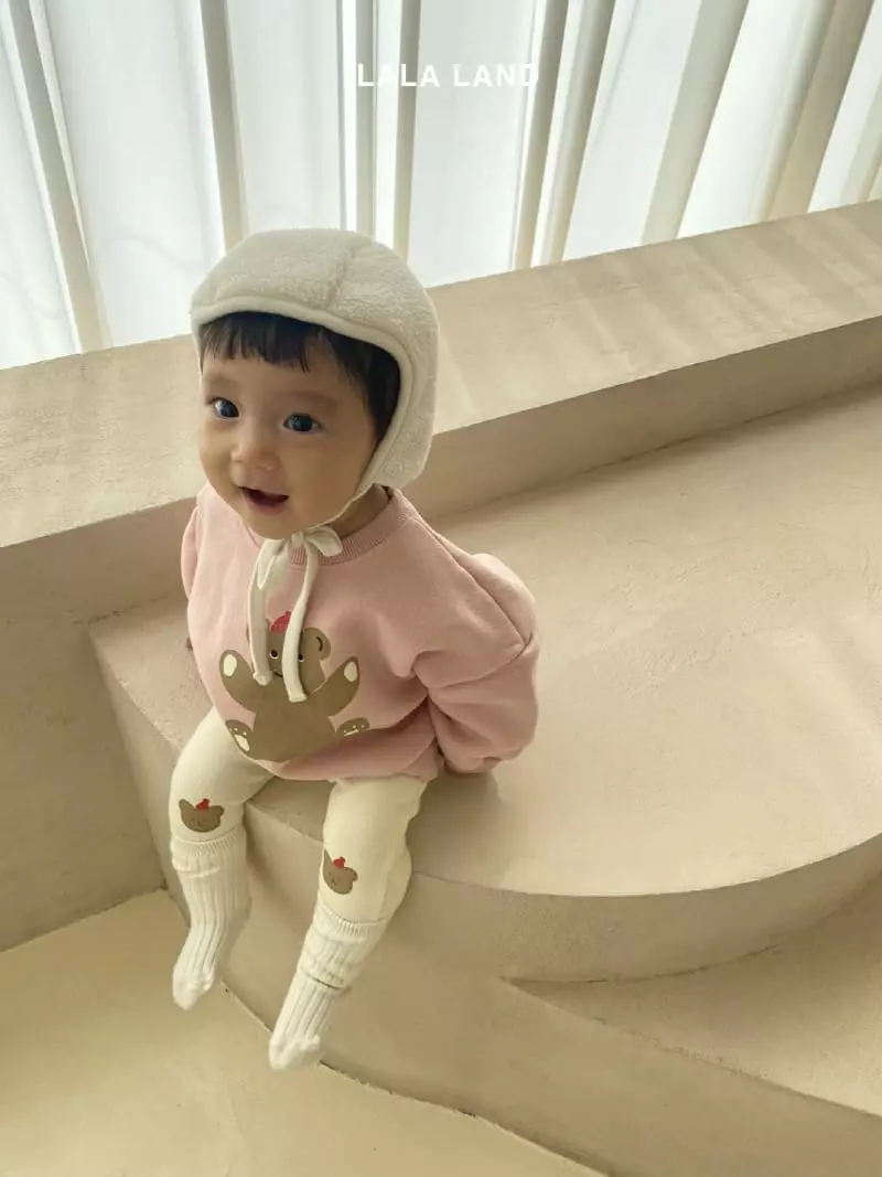 Lalaland - Korean Baby Fashion - #babyfever - Bebe Hat Bear Leggings - 10