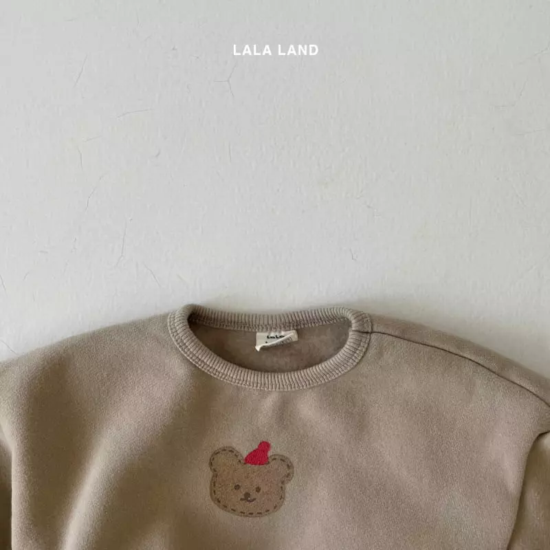 Lalaland - Korean Baby Fashion - #babyoutfit - Bebe Hat Piping Bear Sweatshirt - 2