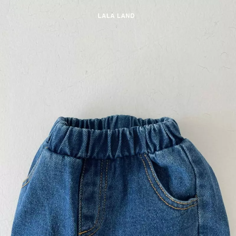 Lalaland - Korean Children Fashion - #Kfashion4kids - Fleece Round Jeans - 8