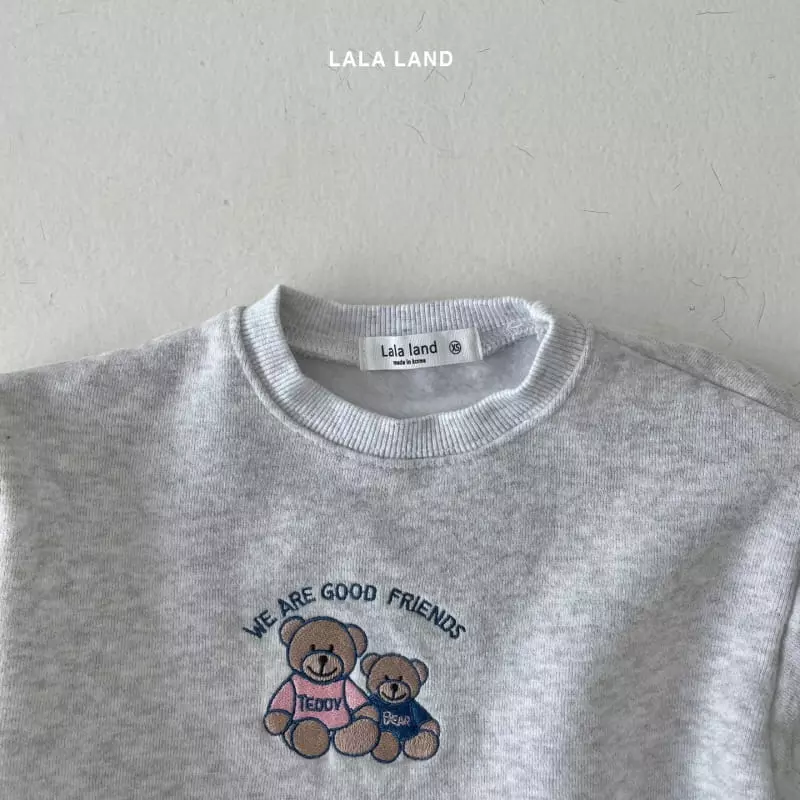 Lalaland - Korean Children Fashion - #childrensboutique - Bear Embroidery Sweatshirt - 5