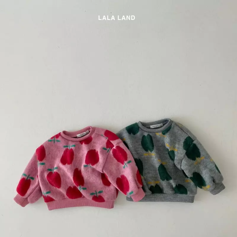 Lalaland - Korean Children Fashion - #designkidswear - Apple Knit Sweatshirt