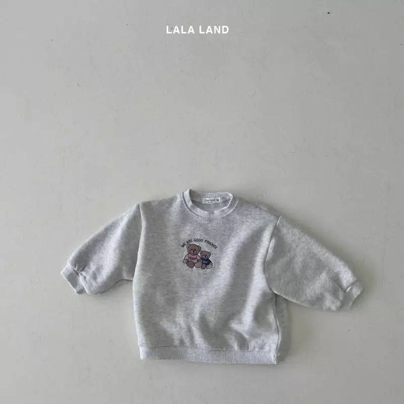 Lalaland - Korean Children Fashion - #discoveringself - Bear Embroidery Sweatshirt - 7