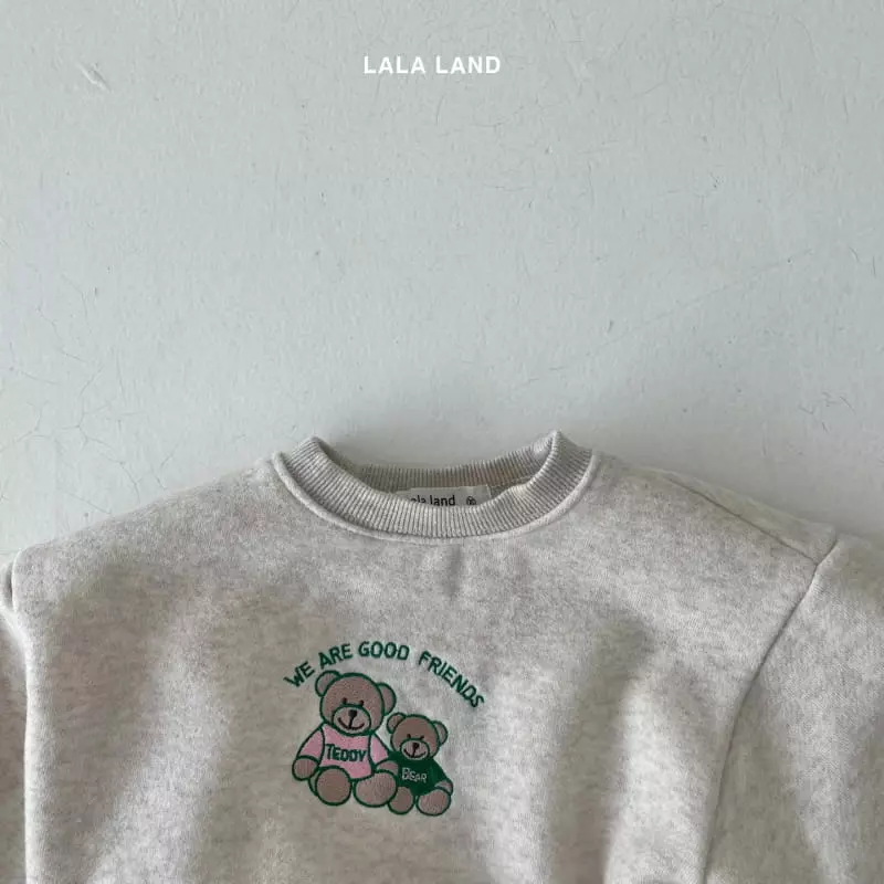 Lalaland - Korean Children Fashion - #fashionkids - Bear Embroidery Sweatshirt - 8