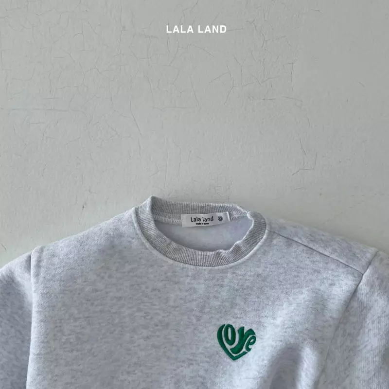 Lalaland - Korean Children Fashion - #fashionkids - Heart Embrodiery Sweatshirt - 5