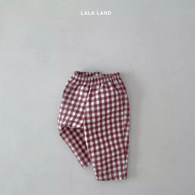Lalaland - Korean Children Fashion - #fashionkids - Jue Jue Check Pants - 7