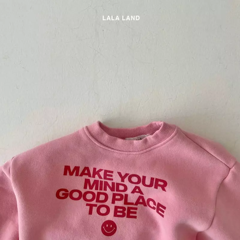Lalaland - Korean Children Fashion - #kidsshorts - Lettering Sweatshirt with Mom - 5