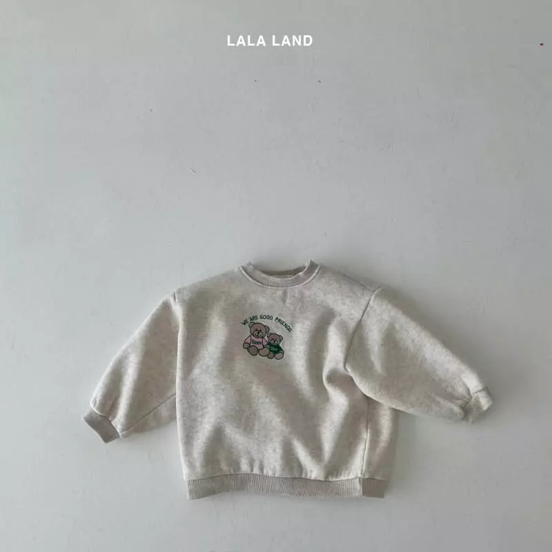 Lalaland - Korean Children Fashion - #kidsstore - Bear Embroidery Sweatshirt - 10