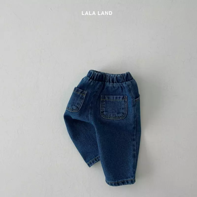 Lalaland - Korean Children Fashion - #kidzfashiontrend - Fleece Round Jeans - 7