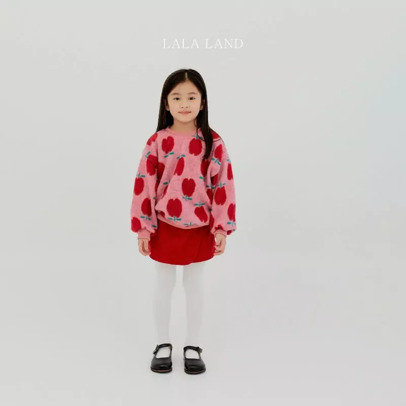 Lalaland - Korean Children Fashion - #magicofchildhood - Apple Knit Sweatshirt - 9
