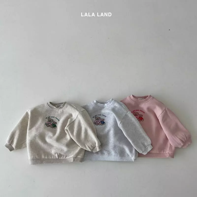 Lalaland - Korean Children Fashion - #minifashionista - Bear Embroidery Sweatshirt