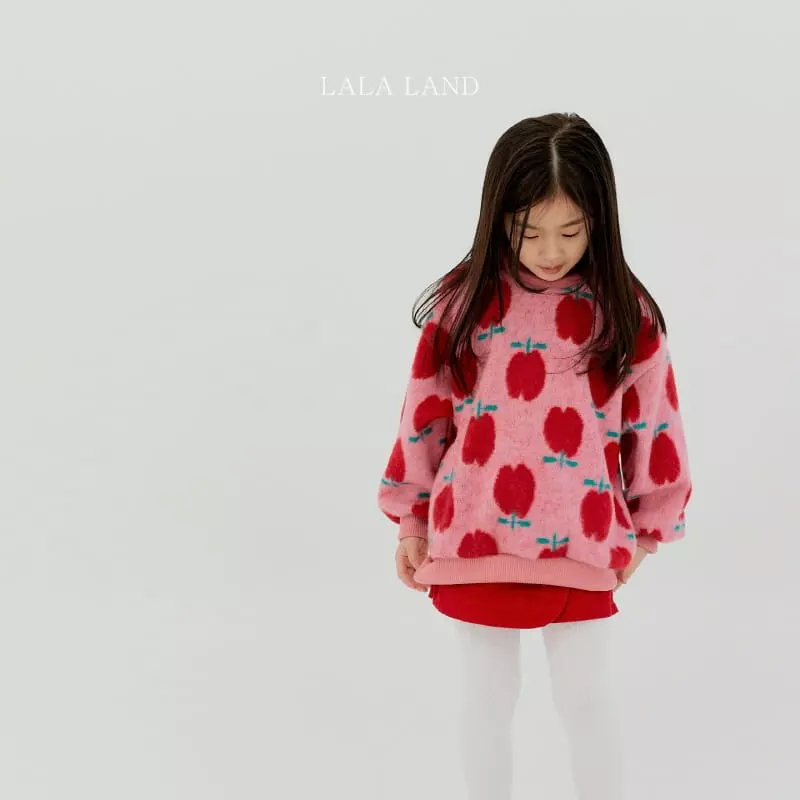 Lalaland - Korean Children Fashion - #minifashionista - Apple Knit Sweatshirt - 10
