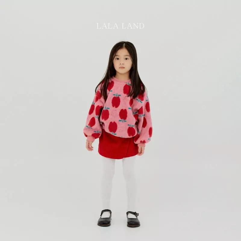 Lalaland - Korean Children Fashion - #prettylittlegirls - Apple Knit Sweatshirt - 11