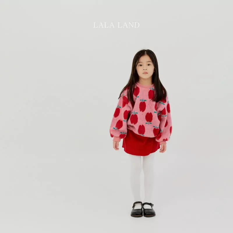 Lalaland - Korean Children Fashion - #todddlerfashion - Apple Knit Sweatshirt - 12