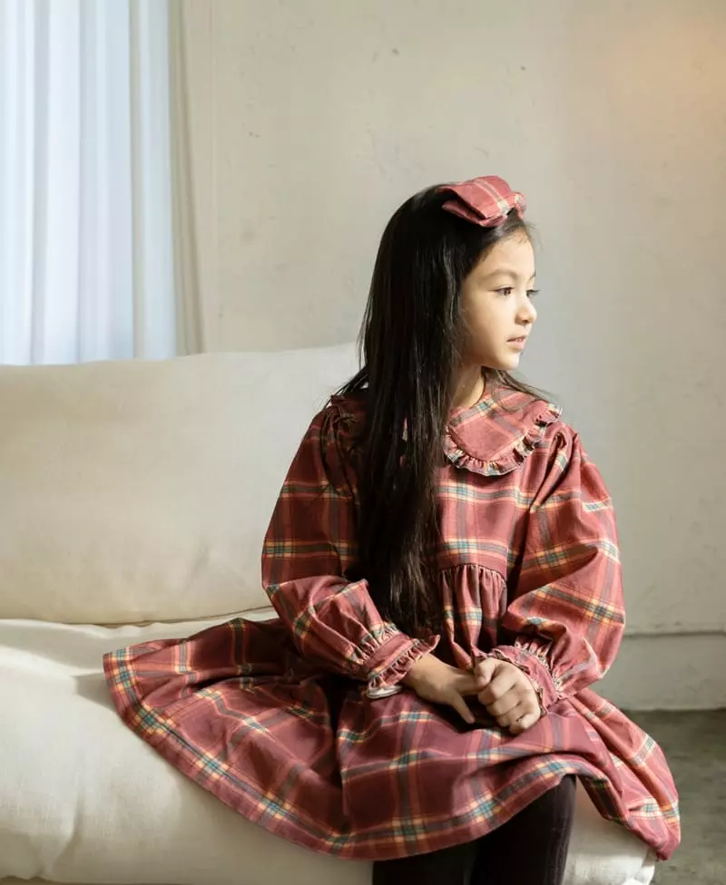 Le Bev - Korean Children Fashion - #minifashionista - Classic Check Collar - 2