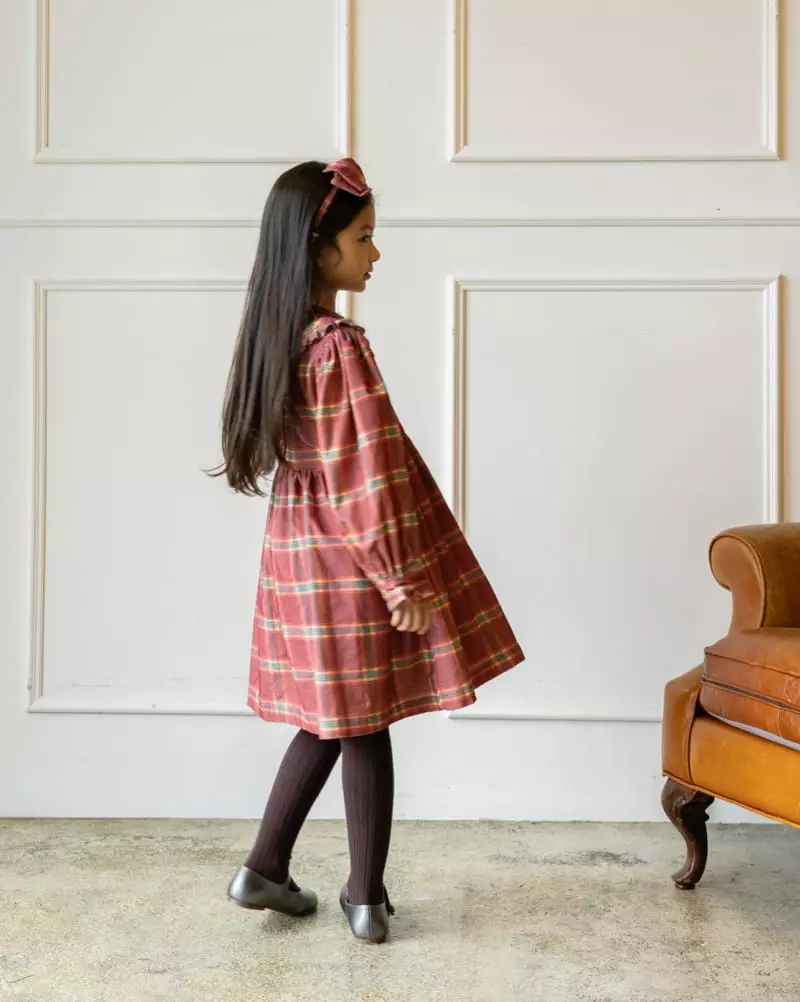 Le Bev - Korean Children Fashion - #prettylittlegirls - Classic Check One-piece - 6