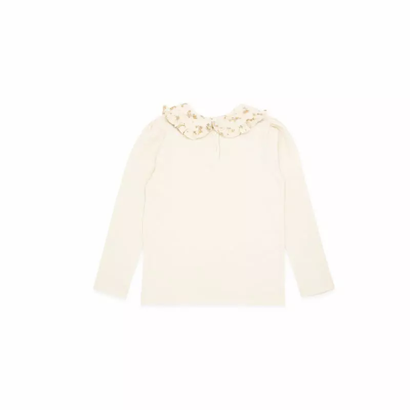 Le Bev - Korean Children Fashion - #stylishchildhood - Floral Collar Tee - 3
