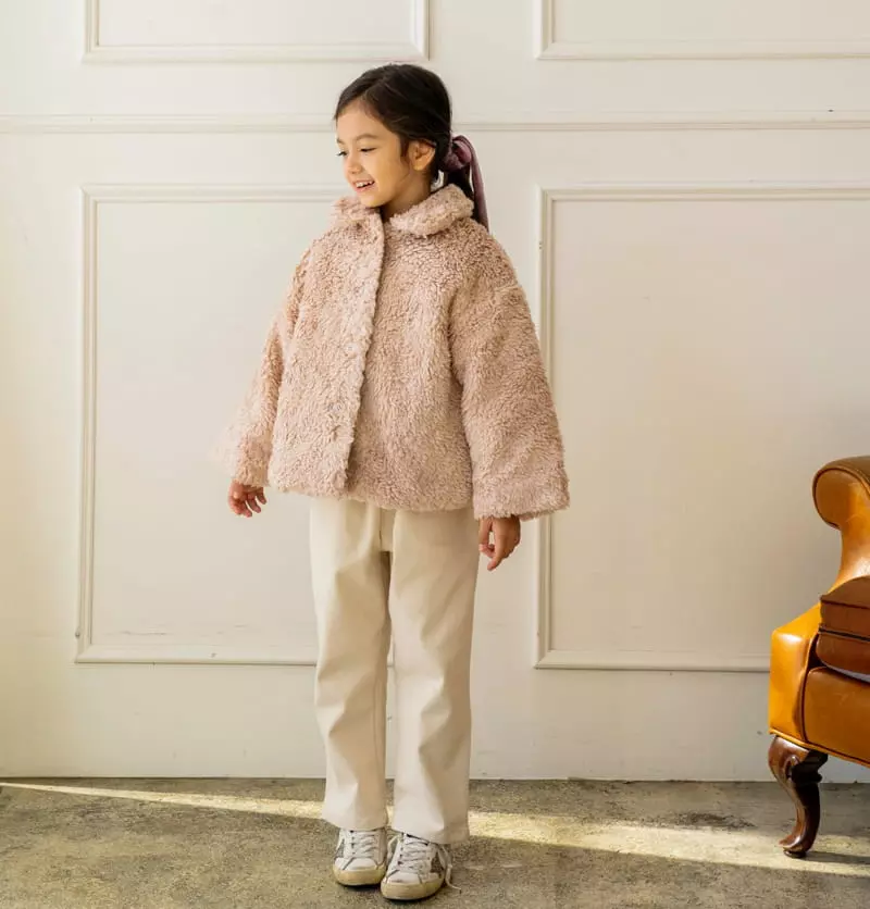 Le Bev - Korean Children Fashion - #todddlerfashion - Pink Poodle Jacket - 3