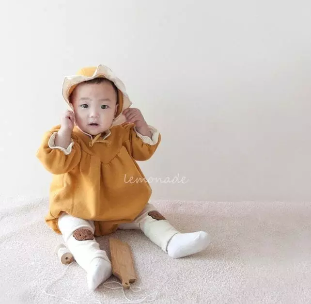 Lemonade - Korean Baby Fashion - #babyfashion - Marlang Fleece Bodysuit with Hat