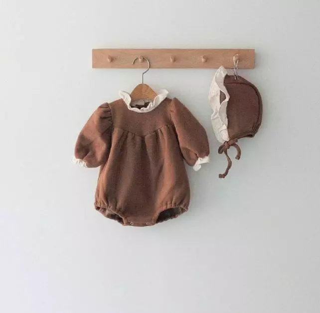 Lemonade - Korean Baby Fashion - #babyootd - Marlang Fleece Bodysuit with Hat - 6