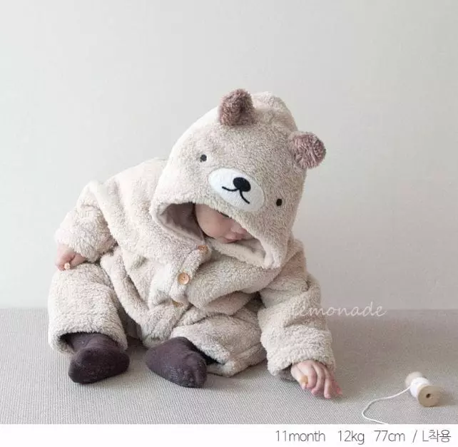 Lemonade - Korean Baby Fashion - #babyoutfit - Bono Bear Bodysuit - 5