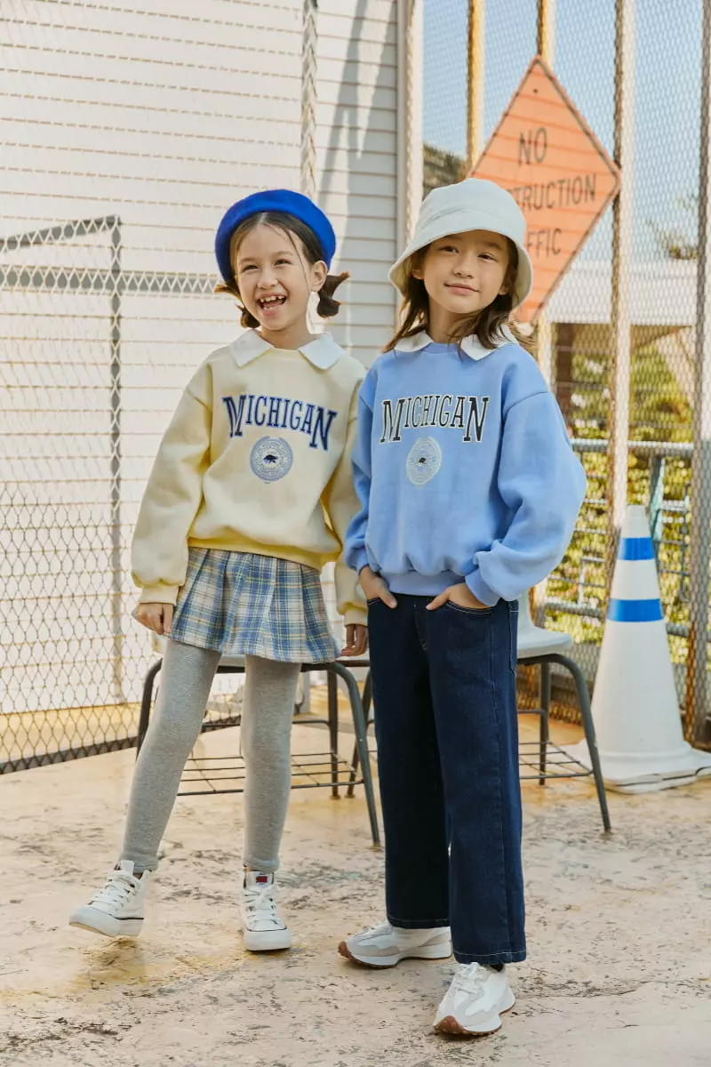 Lilas - Korean Children Fashion - #Kfashion4kids - Michigan Sweatshirt - 12