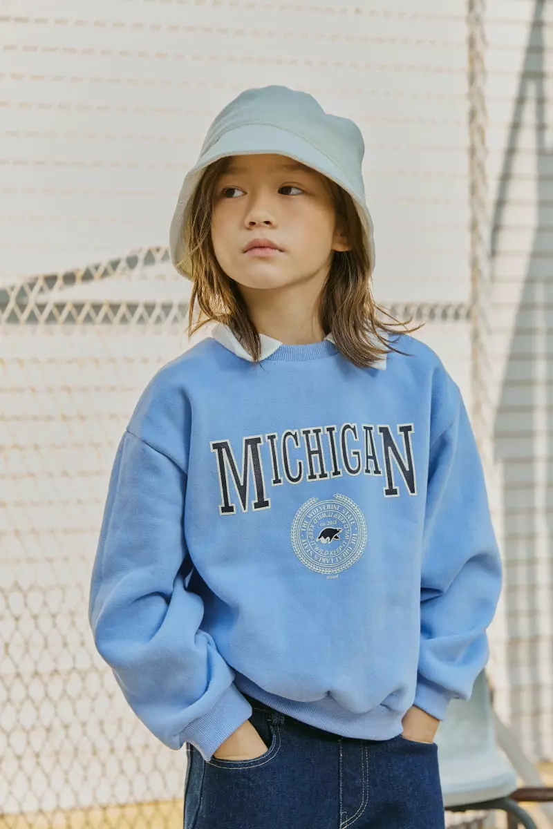 Lilas - Korean Children Fashion - #designkidswear - Michigan Sweatshirt - 6