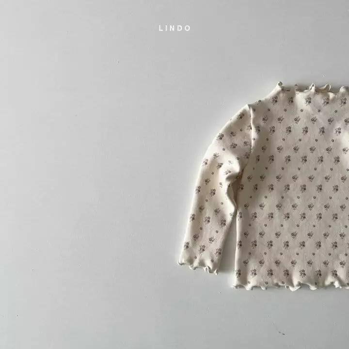 Lindo - Korean Children Fashion - #kidzfashiontrend - Winter Flower Turtleneck Tee - 4