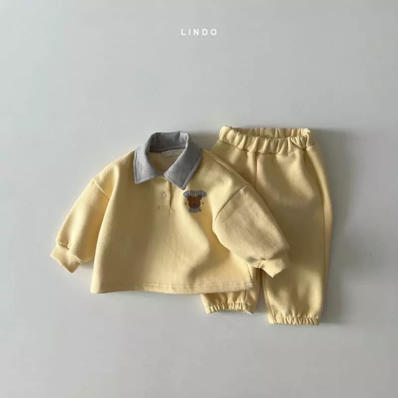 Lindo - Korean Children Fashion - #Kfashion4kids - My Fran Fleece Top Bottom Set - 3