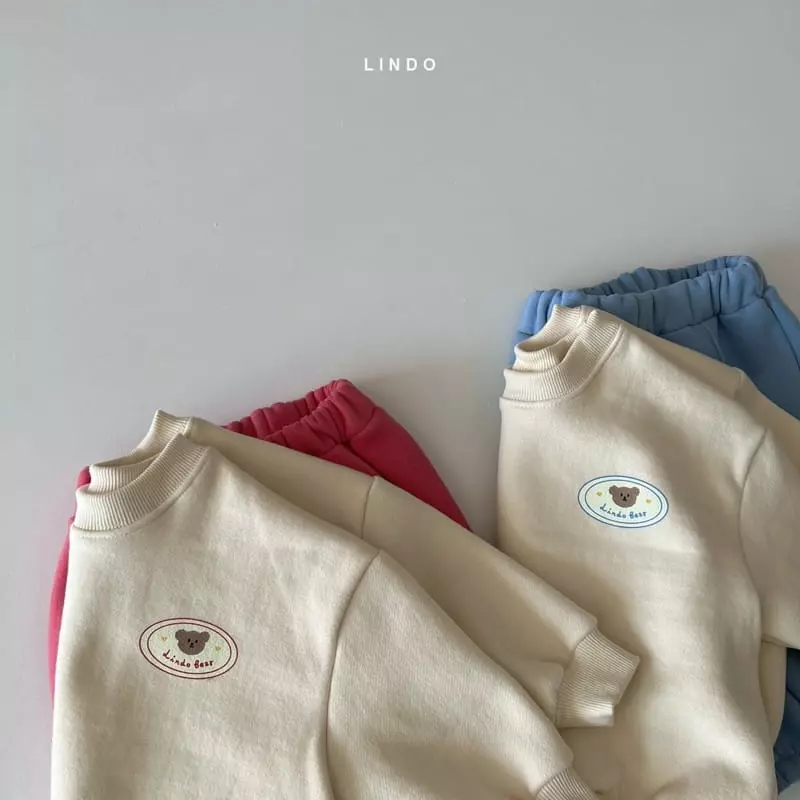 Lindo - Korean Children Fashion - #kidsshorts - Bear Fleece Top Bottom Set