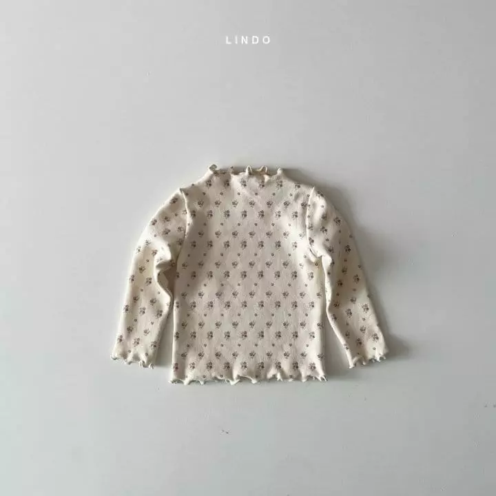 Lindo - Korean Children Fashion - #kidsstore - Winter Flower Turtleneck Tee - 2