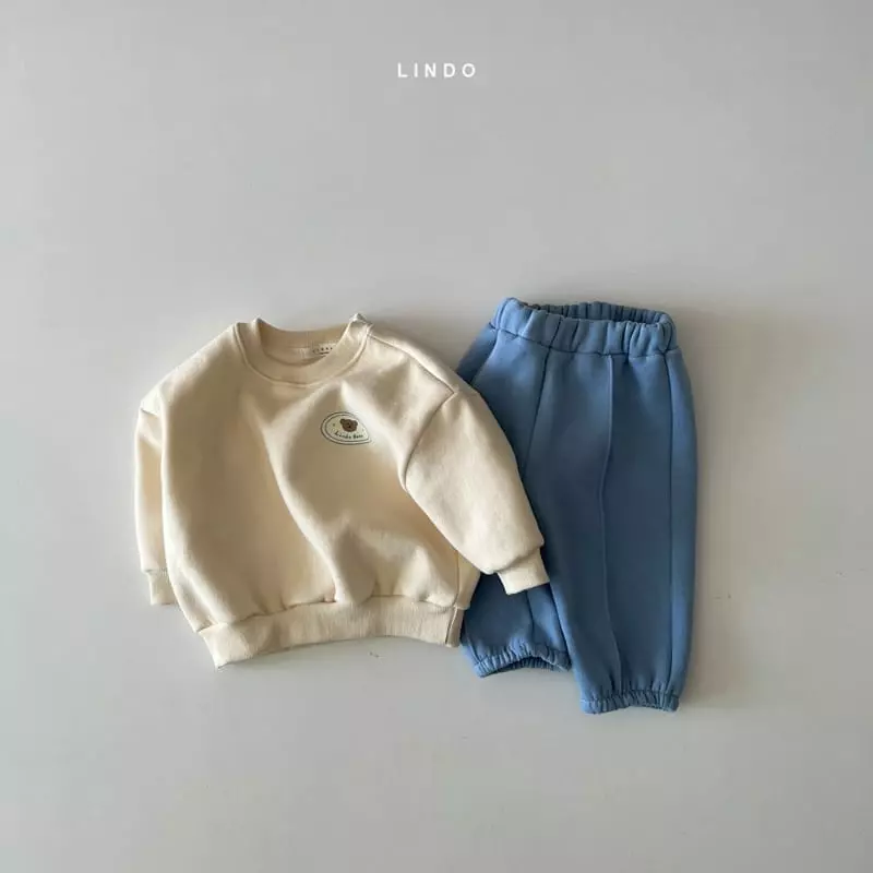Lindo - Korean Children Fashion - #kidzfashiontrend - Bear Fleece Top Bottom Set - 3