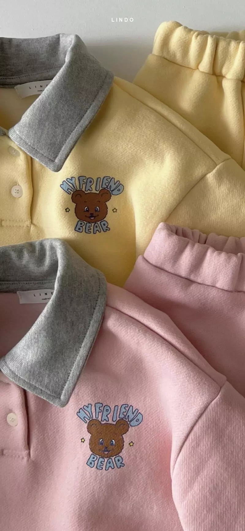 Lindo - Korean Children Fashion - #kidzfashiontrend - My Fran Fleece Top Bottom Set - 2