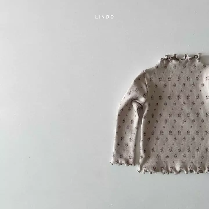 Lindo - Korean Children Fashion - #littlefashionista - Winter Flower Turtleneck Tee - 5