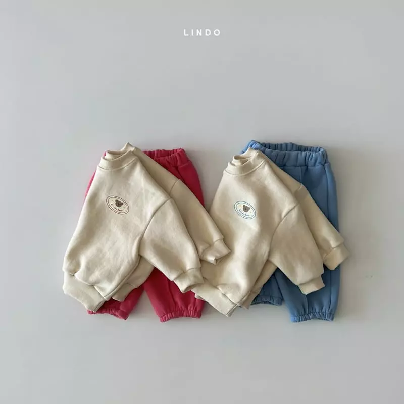 Lindo - Korean Children Fashion - #littlefashionista - Bear Fleece Top Bottom Set - 5