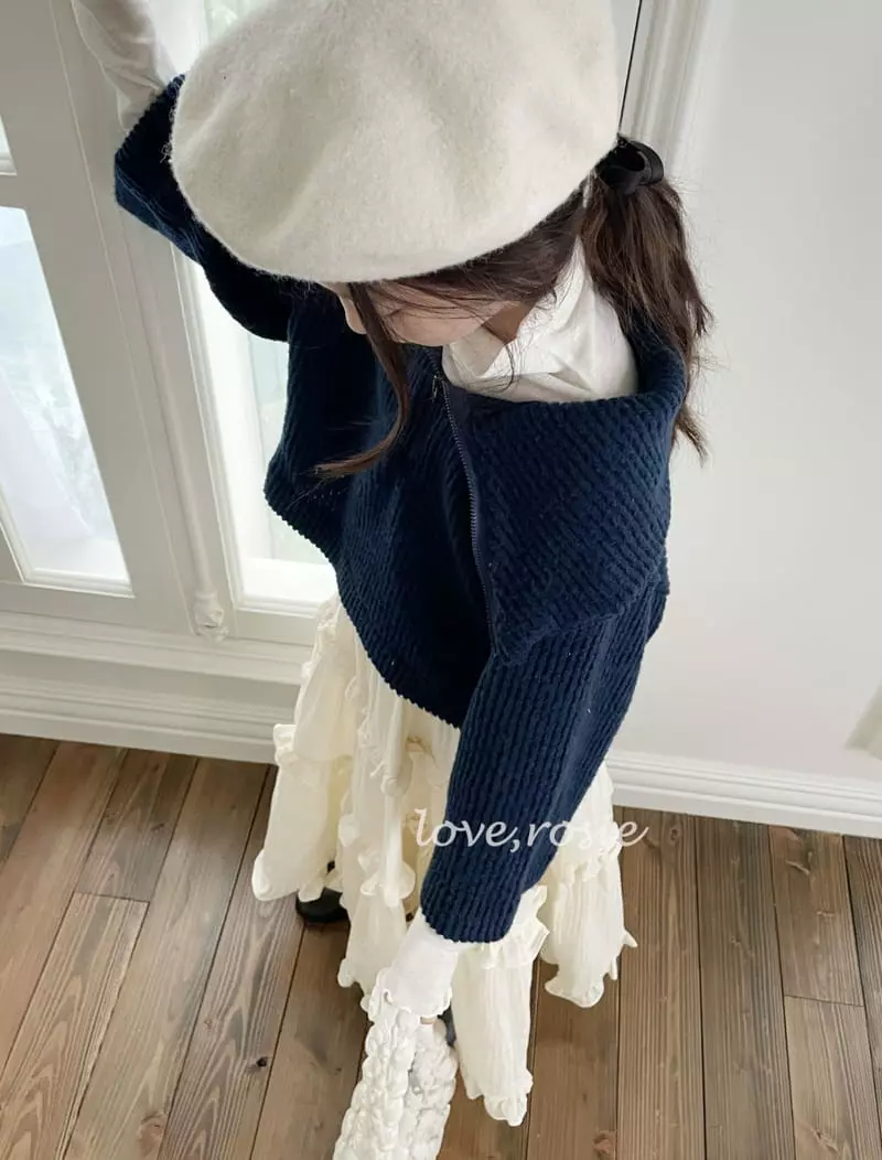 Love Rosie - Korean Children Fashion - #fashionkids - Babara Knit Zip-up Jumper - 2