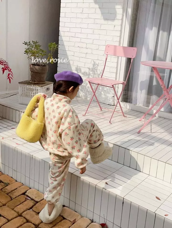 Love Rosie - Korean Children Fashion - #kidsstore - Jue Jue Polpolis Zip-up Pants Set - 2