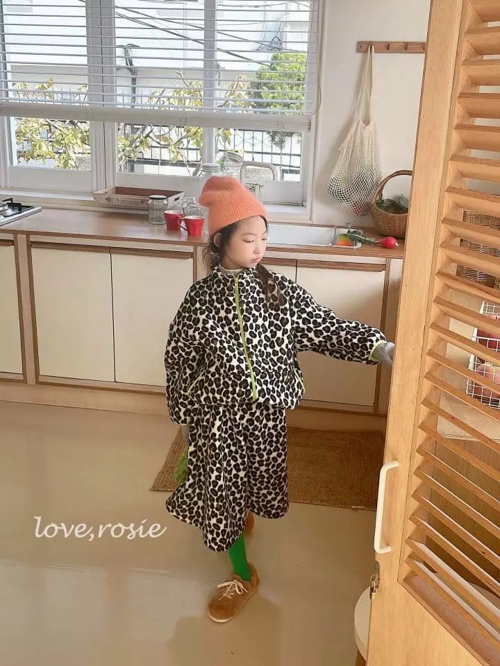 Love Rosie - Korean Children Fashion - #minifashionista - Sue Sue Polpolis Zip-up Skirt Set Strawberry Ivory - 9