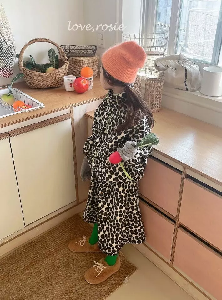 Love Rosie - Korean Children Fashion - #minifashionista - Sue Sue Polpolis Zip-up Skirt Set Leopard - 8