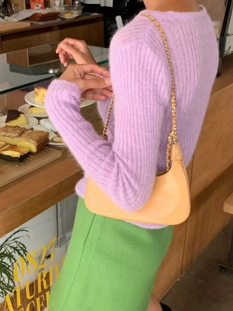 Lovemoment - Korean Women Fashion - #momslook - Alpaca Rin Knit Tee - 2