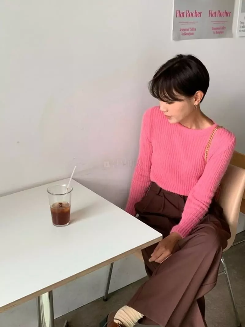 Lovemoment - Korean Women Fashion - #momslook - Alpaca Rin Knit Tee - 8