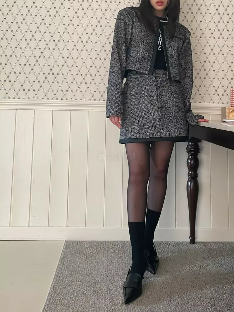 Lovemoment - Korean Women Fashion - #momslook - Herringbone Set