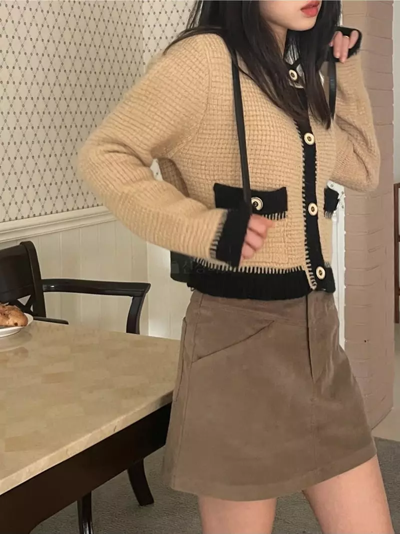 Lovemoment - Korean Women Fashion - #momslook - Alpaca Waffle Cardigan - 6