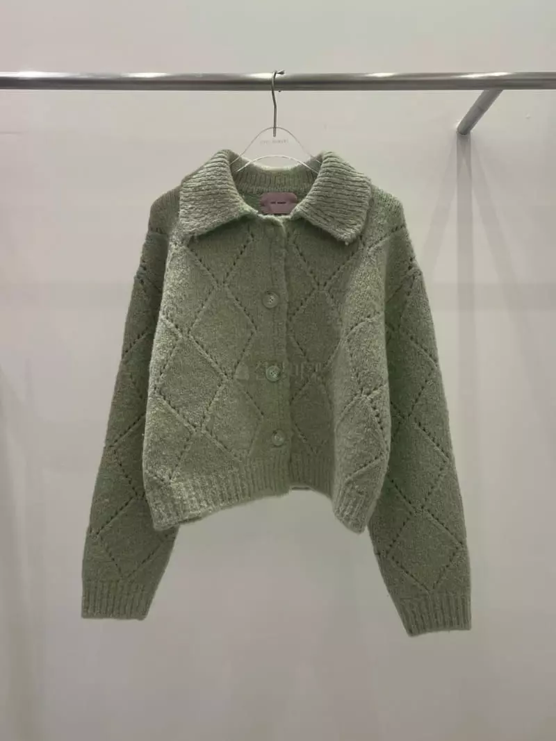 Lovemoment - Korean Women Fashion - #momslook - Alpaca Dia Collar Cardigan - 5