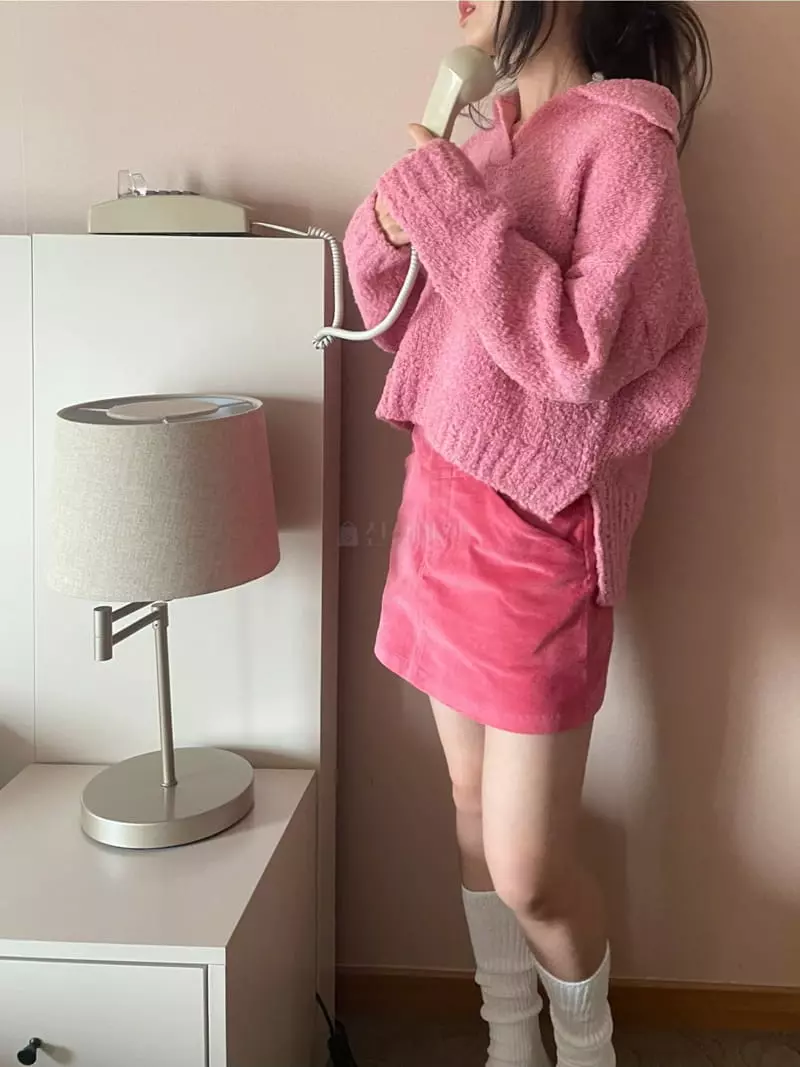 Lovemoment - Korean Women Fashion - #momslook - Alpaca Bookle Knit tee - 3