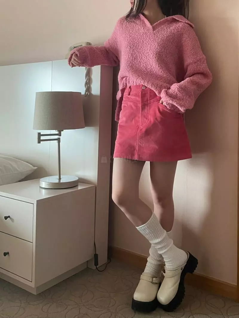 Lovemoment - Korean Women Fashion - #momslook - Alpaca Bookle Knit tee - 5