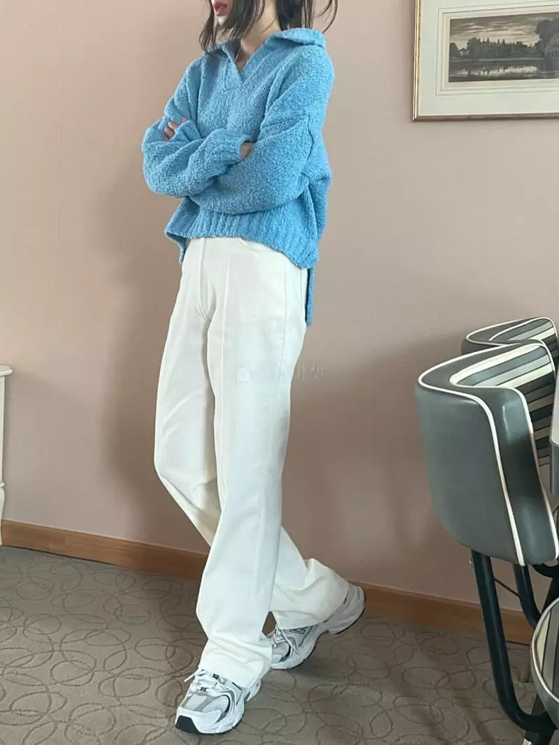 Lovemoment - Korean Women Fashion - #momslook - Alpaca Bookle Knit tee - 7